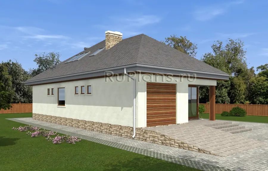 Проект дома с мансардой 170 м², 16,4 × 11,3 м — фото 1
