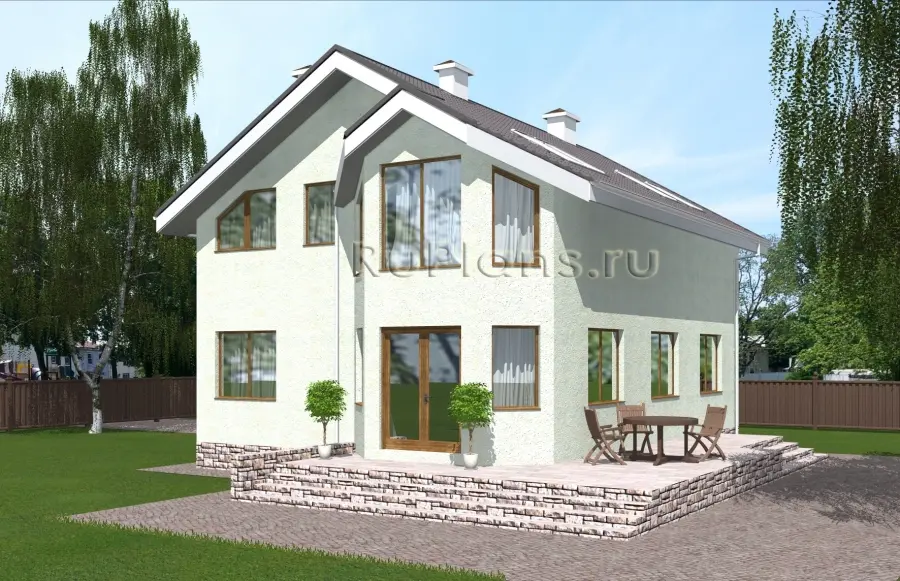 Проект дома с мансардой 171 м², 12,5 × 8,9 м — фото 2