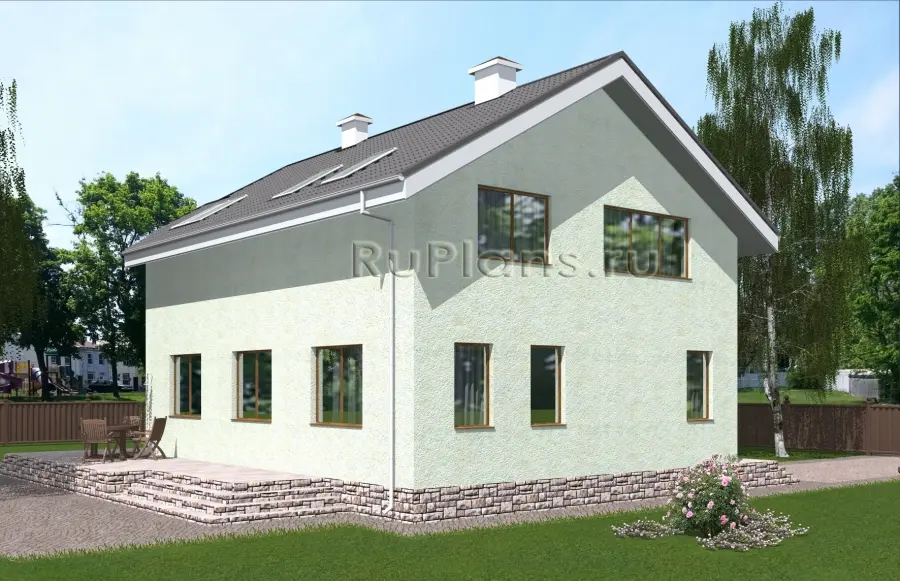 Проект дома с мансардой 171 м², 12,5 × 8,9 м — фото 3