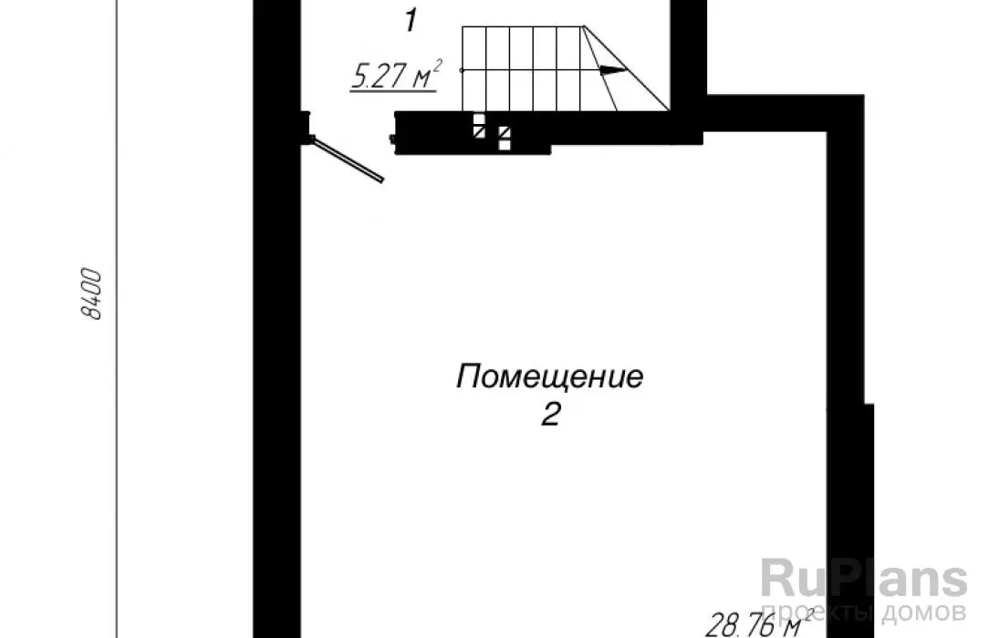 Проект дома с мансардой 173 м², 13,2 × 13,2 м — Цокольный этаж