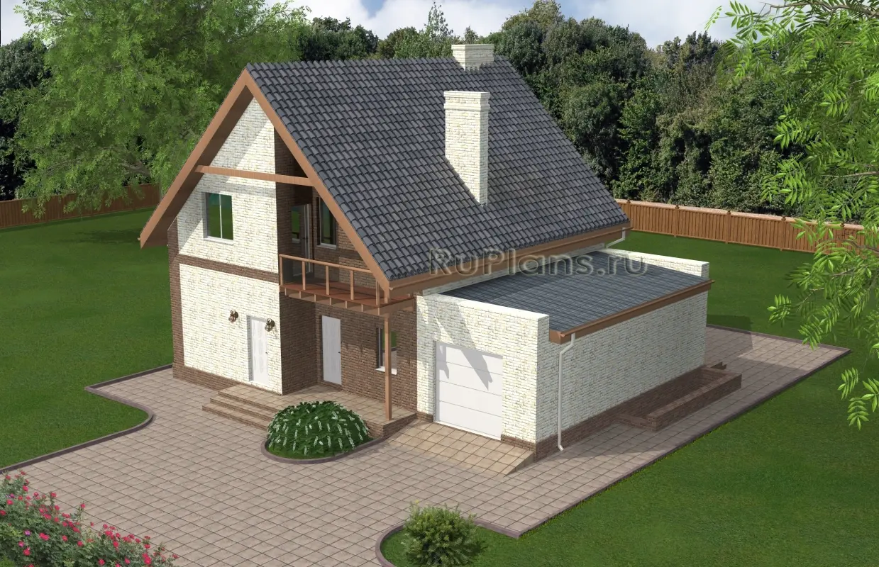 Проект дома с мансардой 173 м², 10,6 × 13 м — фото 1