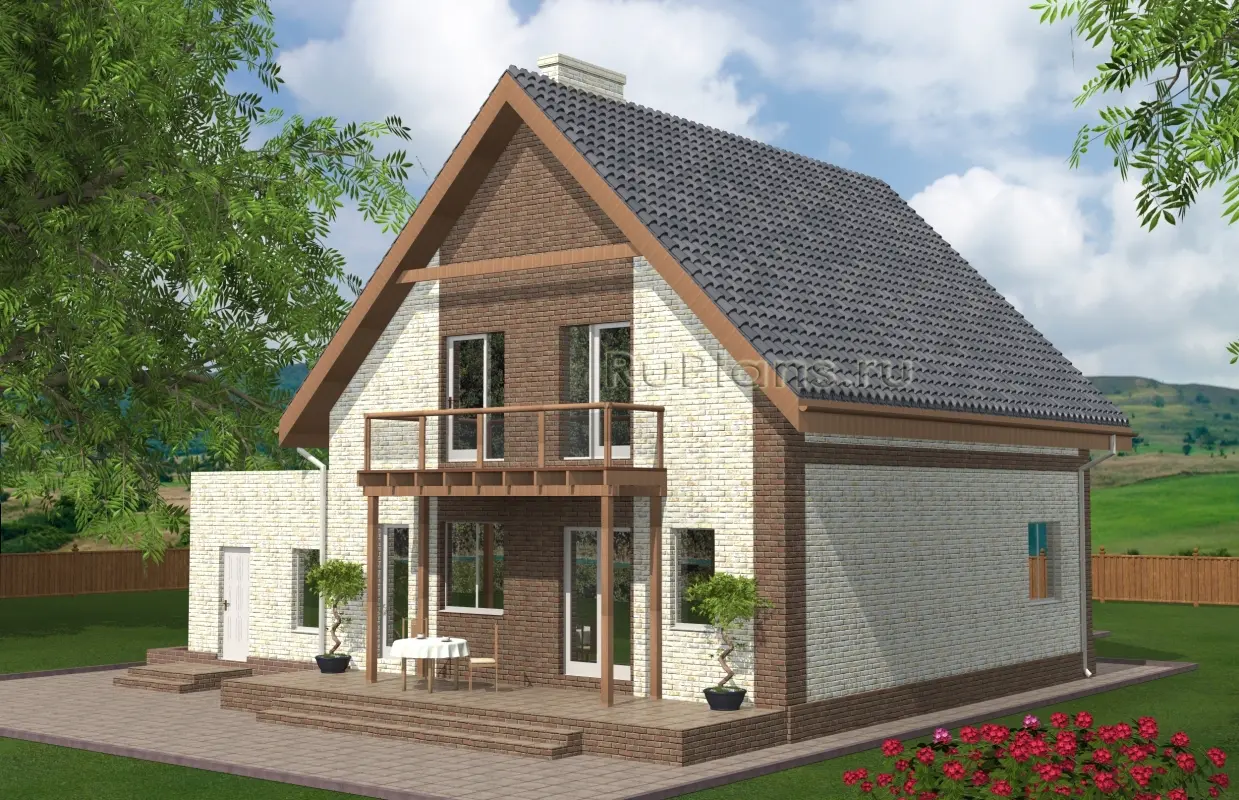 Проект дома с мансардой 173 м², 10,6 × 13 м — фото 3