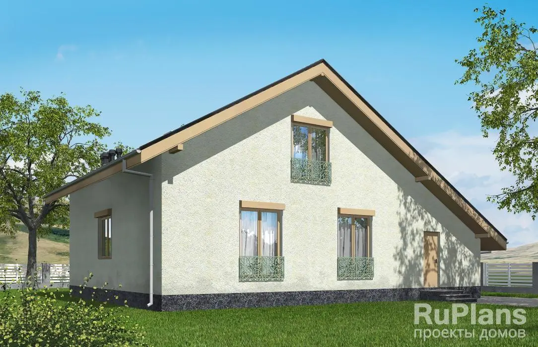 Проект дома с мансардой 173 м², 10,1 × 13,6 м — фото 2