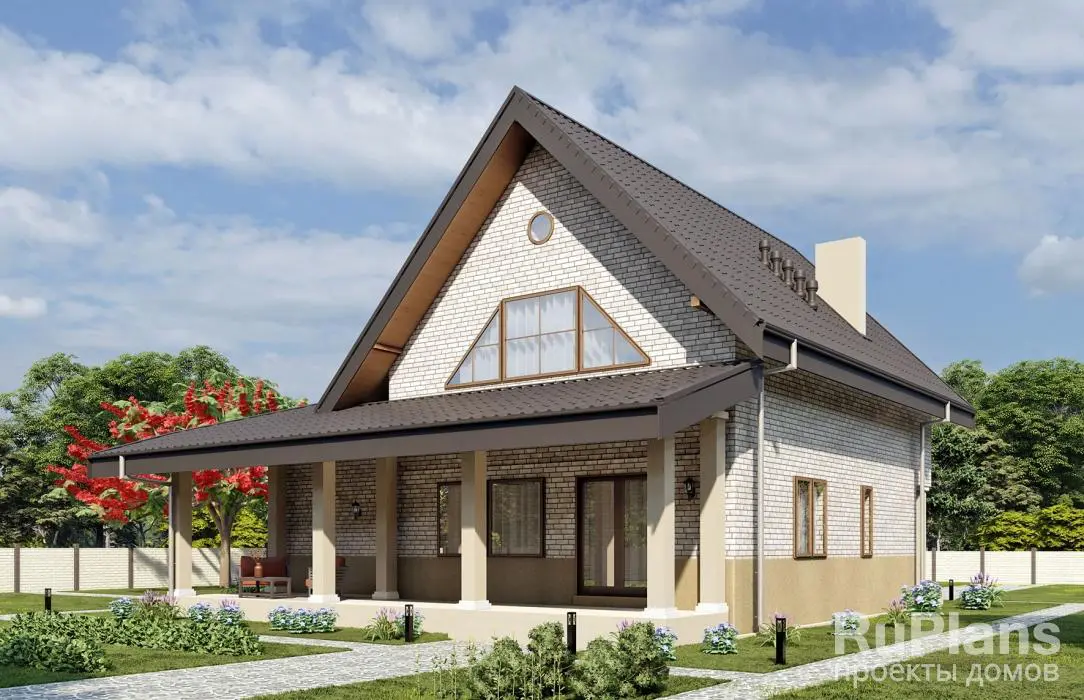 Проект дома с мансардой 173 м², 13,4 × 12,9 м — фото 2