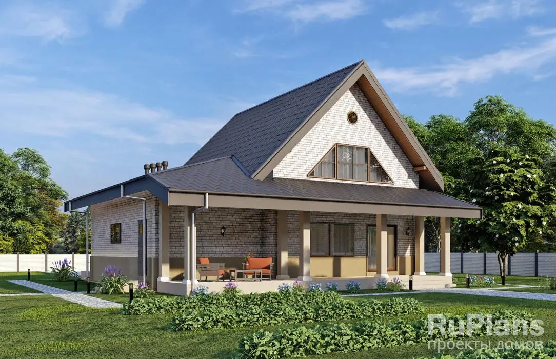 Проект дома с мансардой 173 м², 13,4 × 12,9 м — фото 3