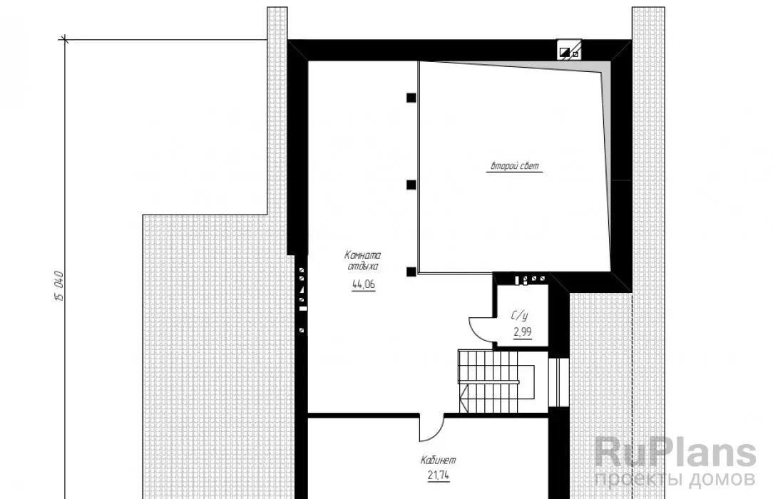 Проект дома с мансардой 178 м², 14,2 × 15 м — Мансарда