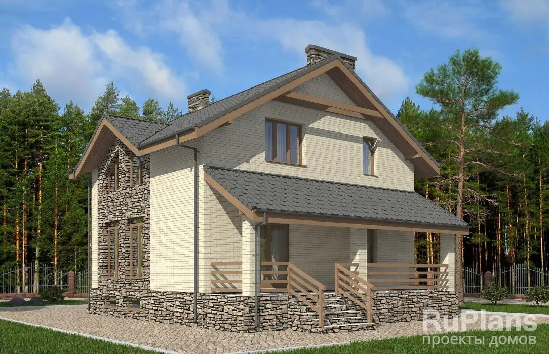 Проект дома с мансардой 180 м², 10,1 × 9,1 м — фото 2