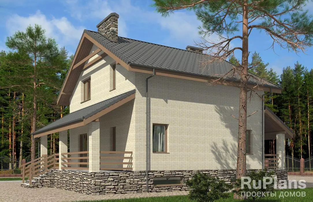 Проект дома с мансардой 180 м², 10,1 × 9,1 м — фото 3