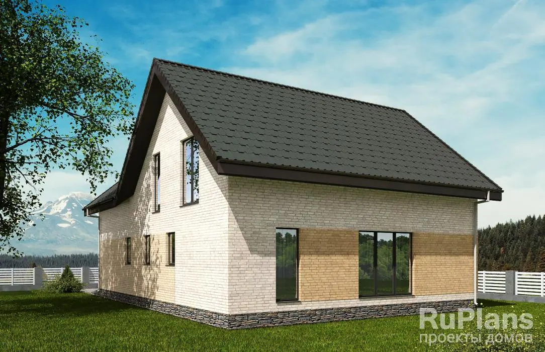 Проект дома с мансардой 180 м², 14,5 × 10,8 м — фото 2