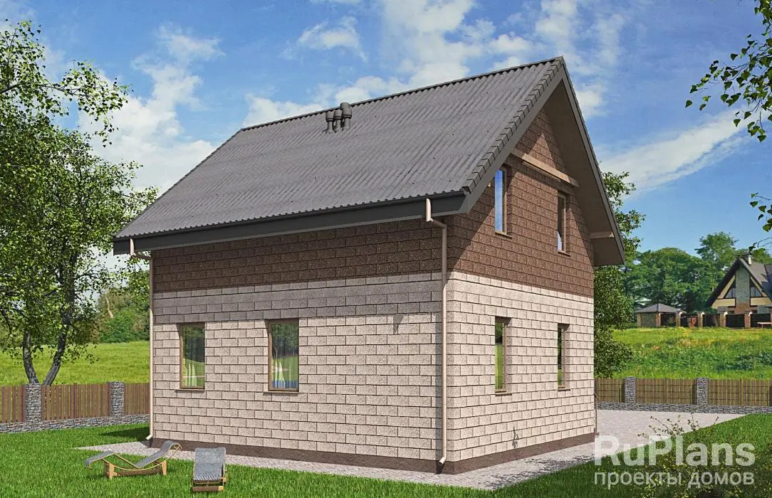 Проект дома с мансардой 88 м², 7,5 × 8,5 м — фото 3