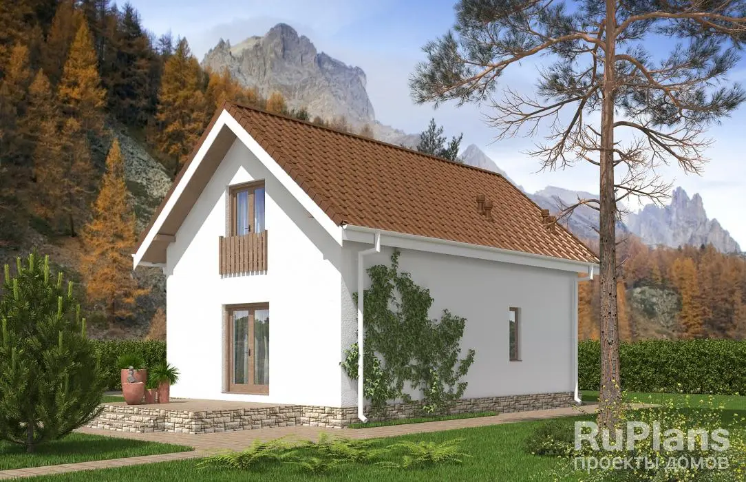 Проект дома с мансардой 95 м², 10,4 × 7,2 м — фото 2