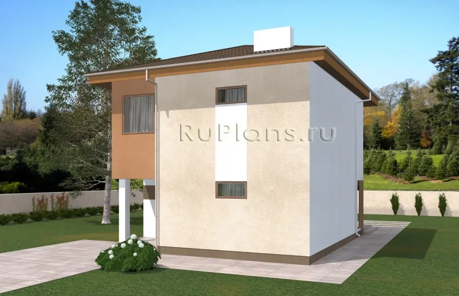 Проект двухэтажного дома 100 м², 9,5 × 7,9 м — фото 1