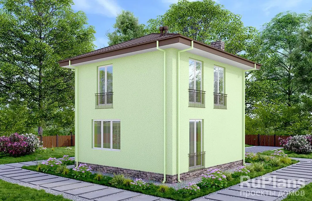 Проект двухэтажного дома 101 м², 9,8 × 9,4 м — фото 3
