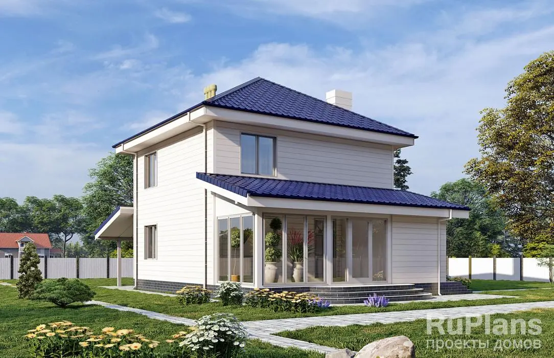 Проект двухэтажного дома 110 м², 14,9 × 8,3 м — фото 1