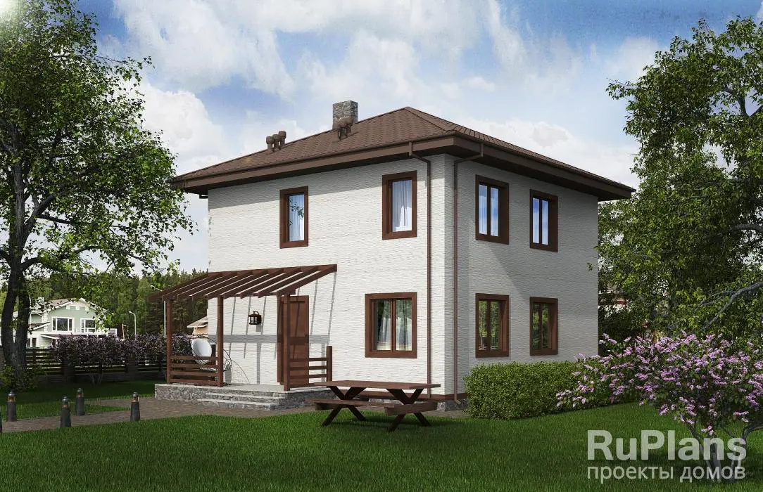 Проект двухэтажного дома 122 м², 10,2 × 11,2 м
