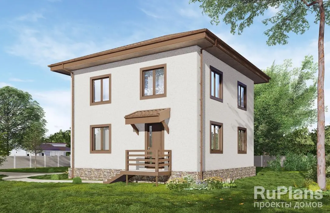 Проект двухэтажного дома 122 м², 10,6 × 10,6 м — фото 2