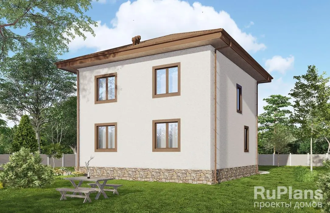 Проект двухэтажного дома 122 м², 10,6 × 10,6 м — фото 3