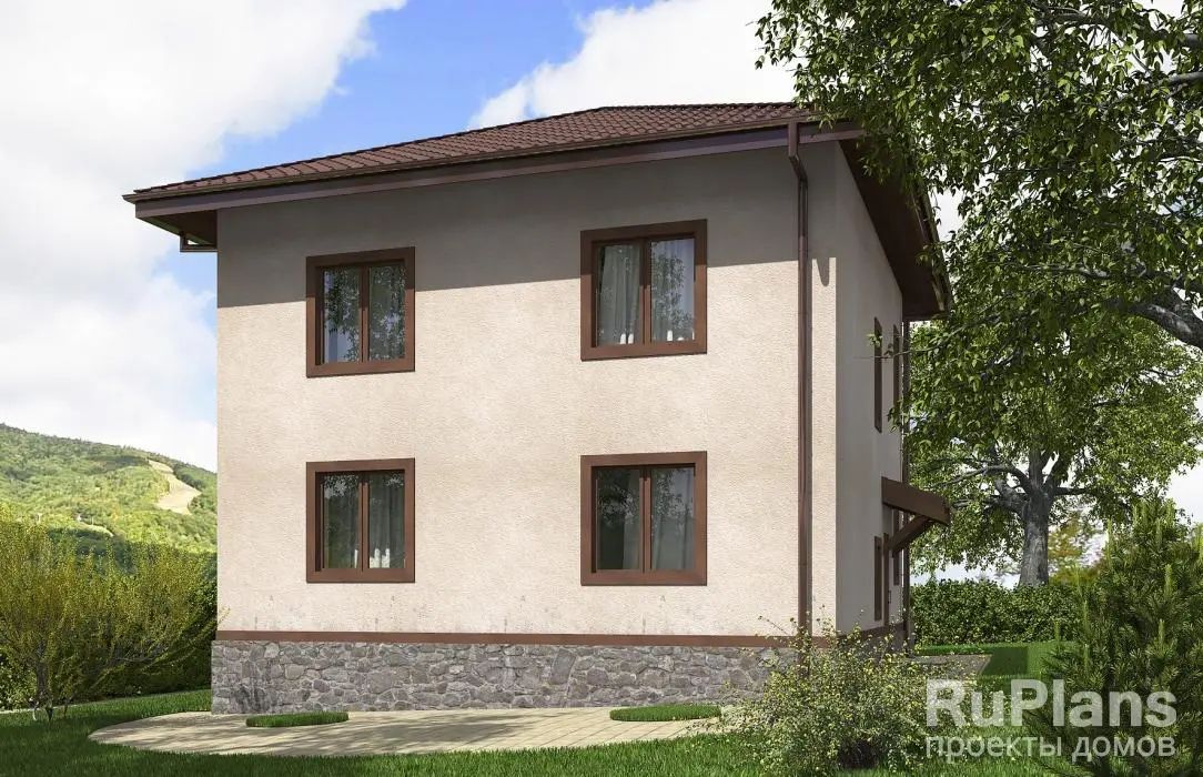 Проект двухэтажного дома 124 м², 9,2 × 12,9 м — фото 3