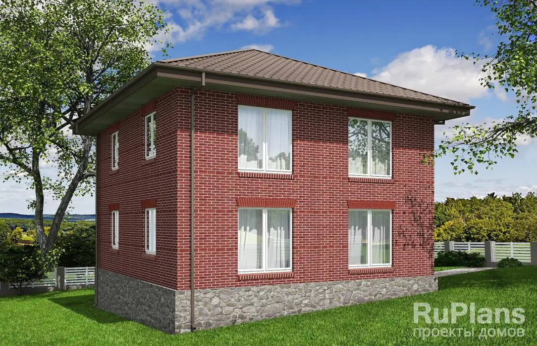 Проект двухэтажного дома 124 м², 11,5 × 9,4 м — фото 3