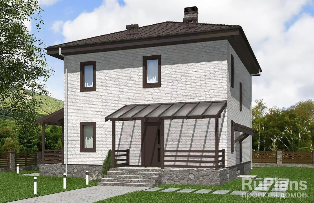 Проект двухэтажного дома 124 м², 11,5 × 11,2 м — фото 1