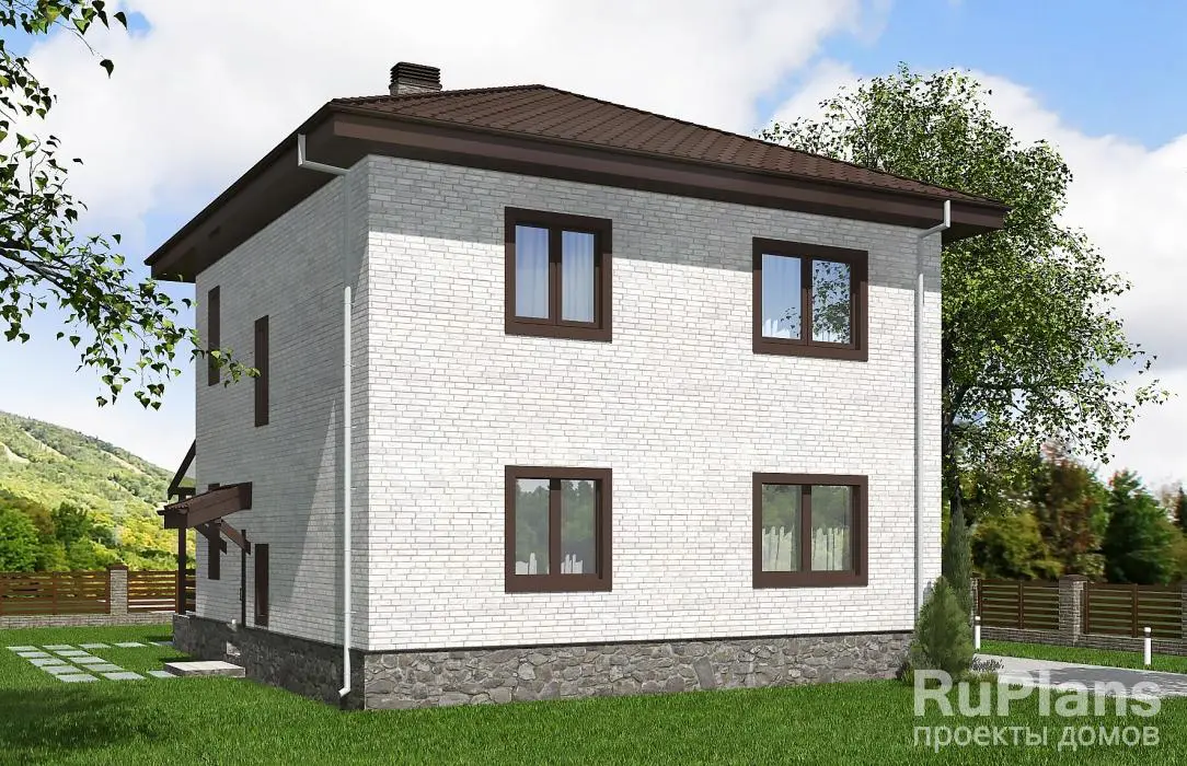 Проект двухэтажного дома 124 м², 11,5 × 11,2 м — фото 2