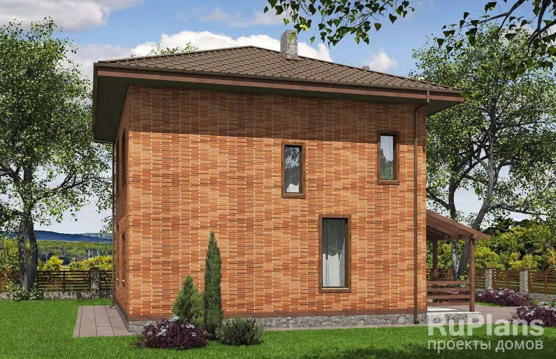 Проект двухэтажного дома 125 м², 9,2 × 9,2 м — фото 3