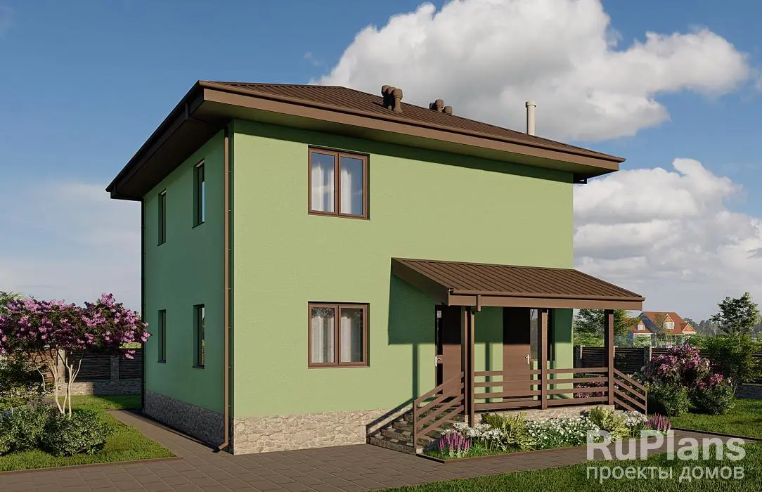 Проект двухэтажного дома 125 м², 11,3 × 9,3 м — фото 1