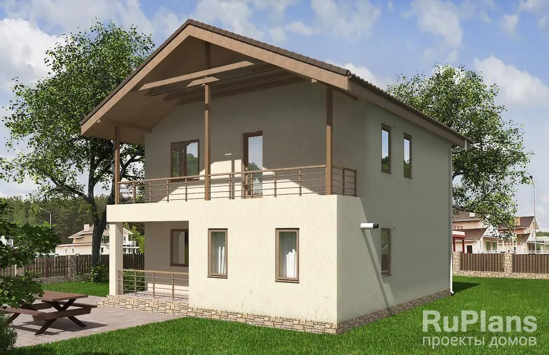 Проект двухэтажного дома 127 м², 10,4 × 9,4 м — фото 1