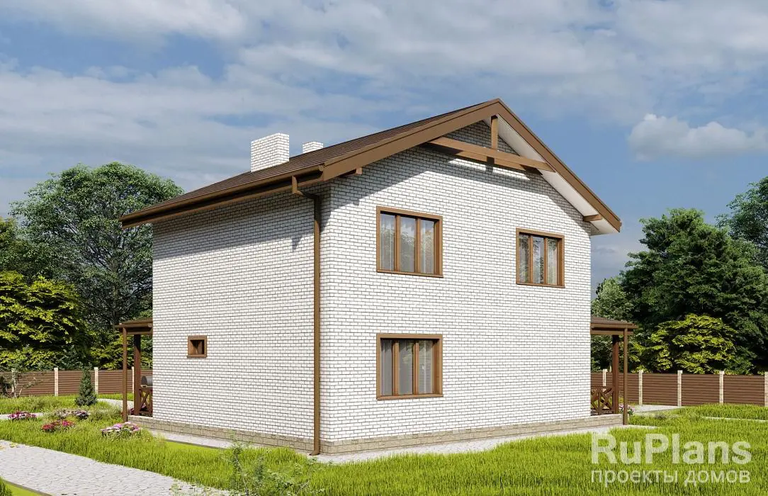 Проект двухэтажного дома 132 м², 11,8 × 11,1 м — фото 2