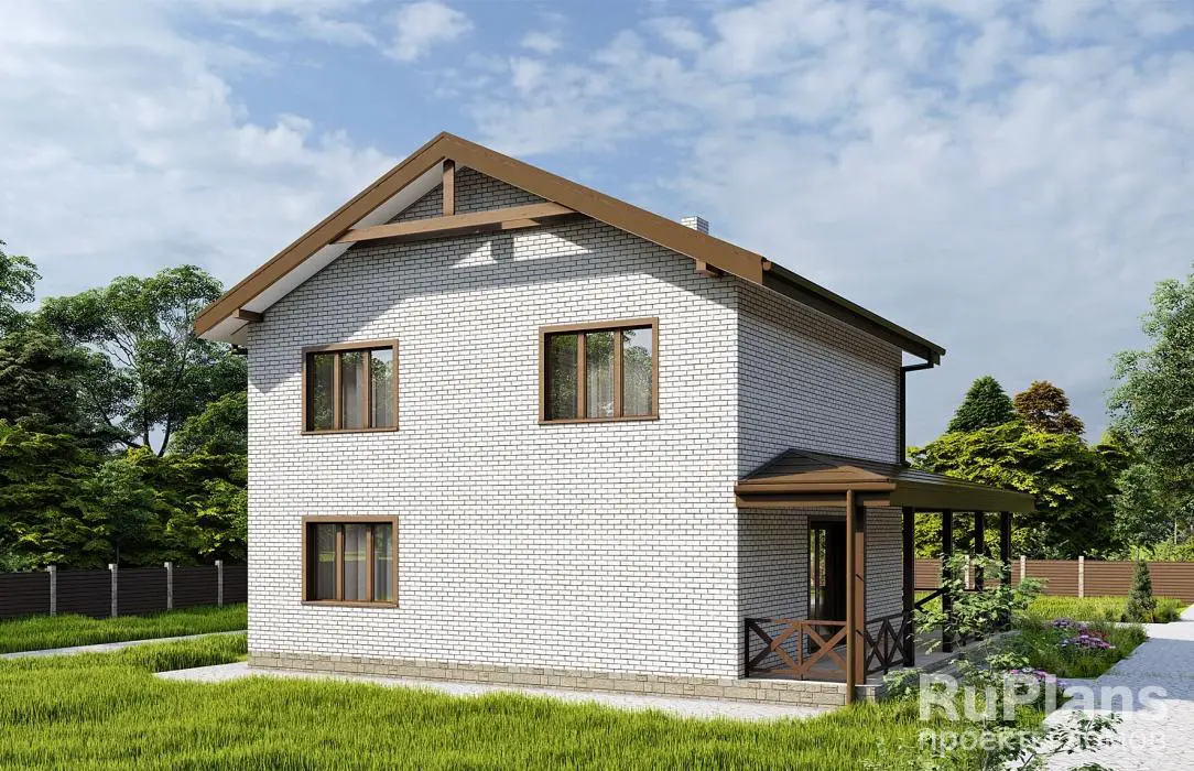 Проект двухэтажного дома 132 м², 11,8 × 11,1 м — фото 3