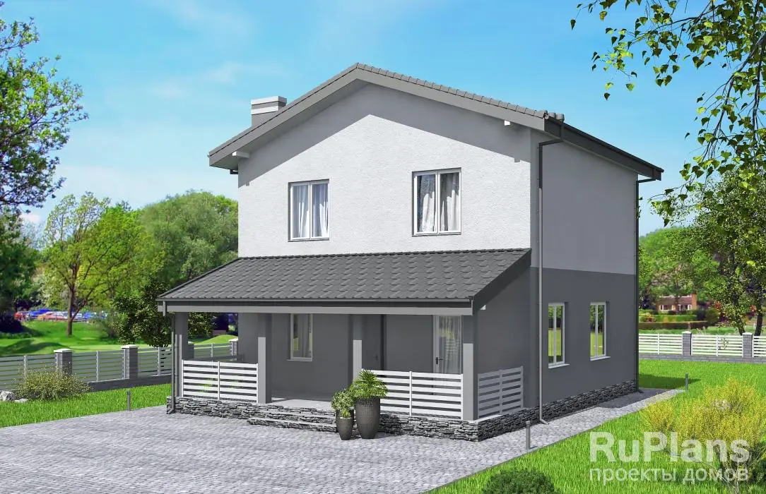 Проект двухэтажного дома 132 м², 9,4 × 9,5 м — фото 1