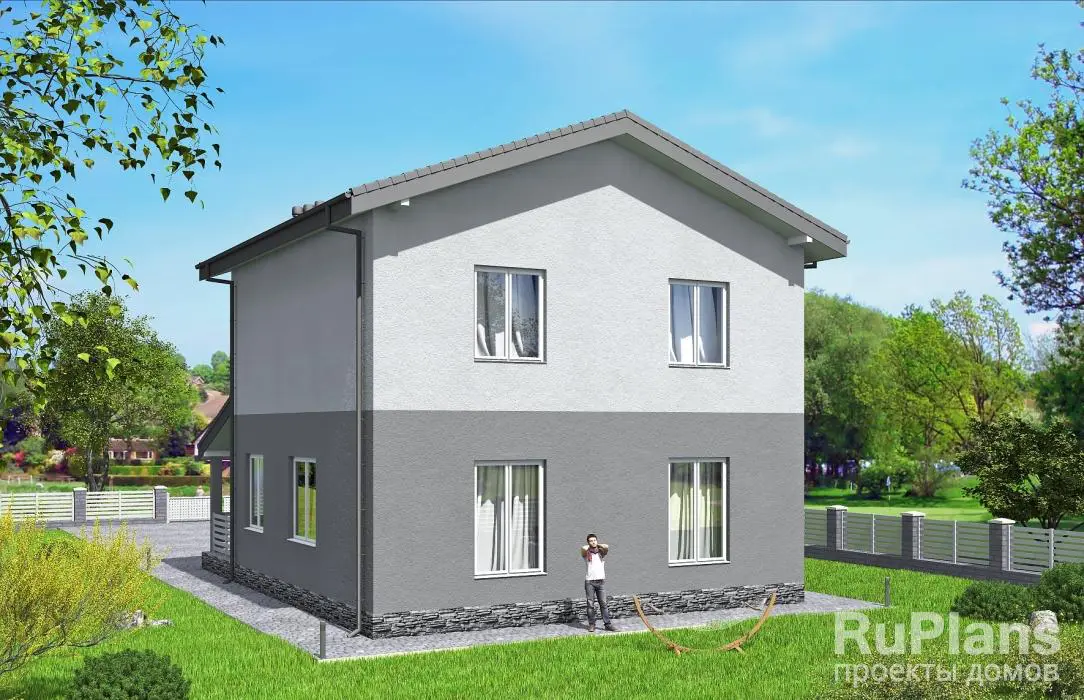 Проект двухэтажного дома 132 м², 9,4 × 9,5 м — фото 2