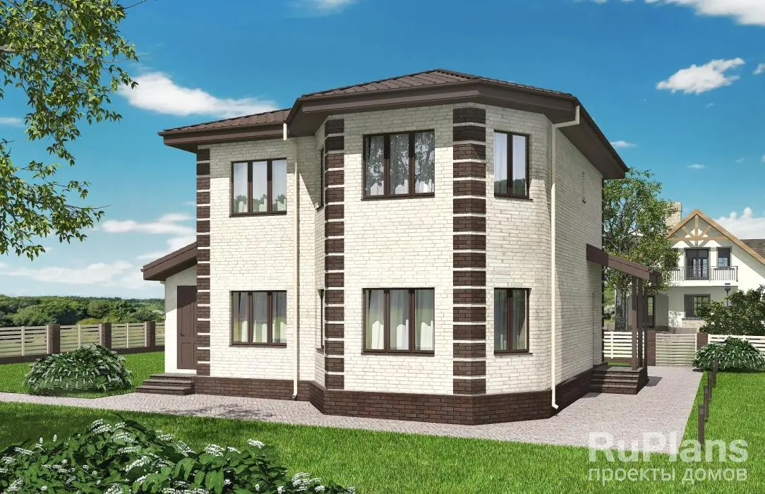 Проект двухэтажного дома 135 м², 12,1 × 11,3 м