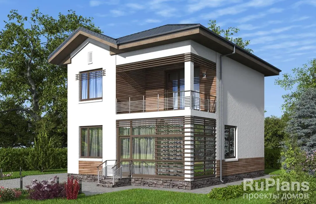 Проект двухэтажного дома 142 м², 10,5 × 11,4 м — фото 1