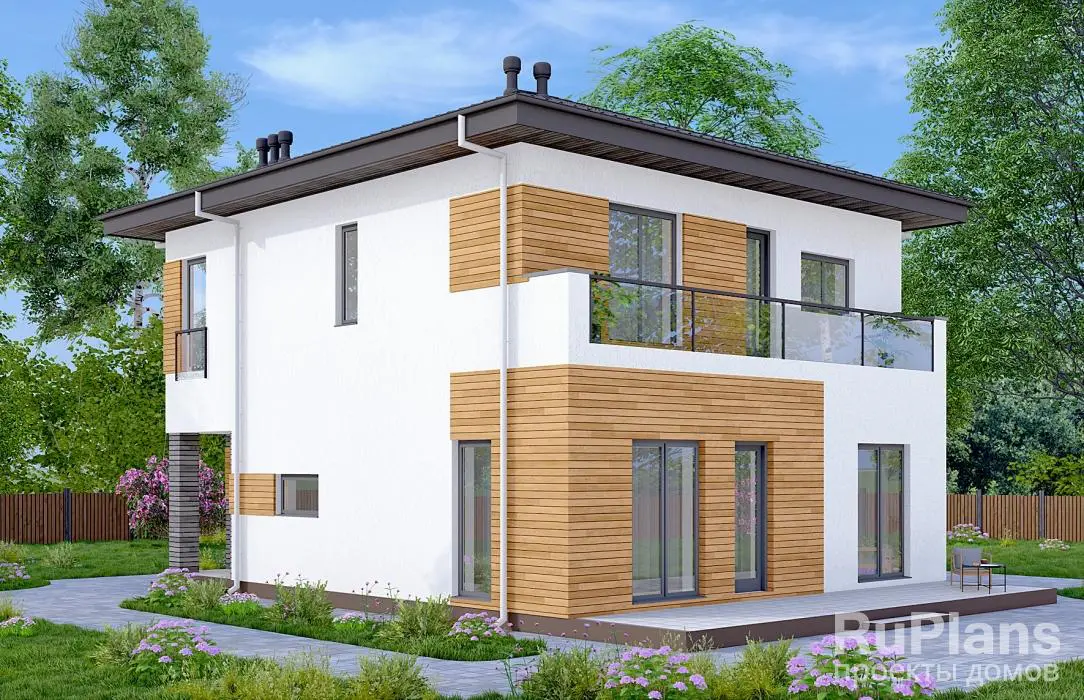 Проект двухэтажного дома 142 м², 12,9 × 9,1 м