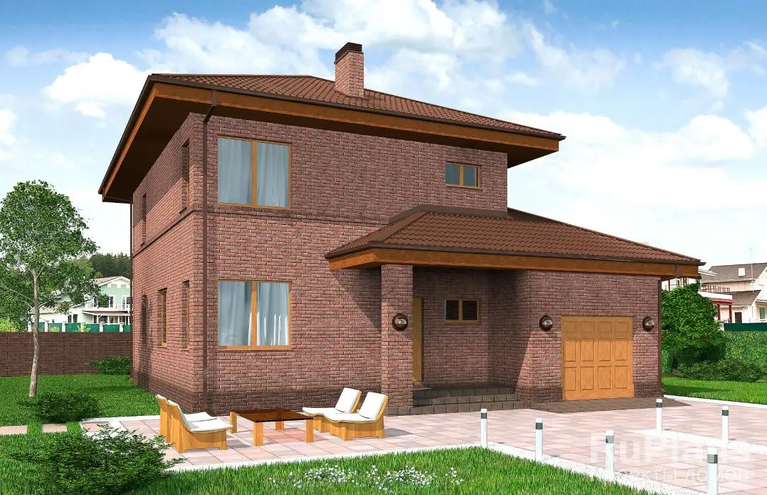 Проект двухэтажного дома 144 м², 12,6 × 11,5 м — фото 1