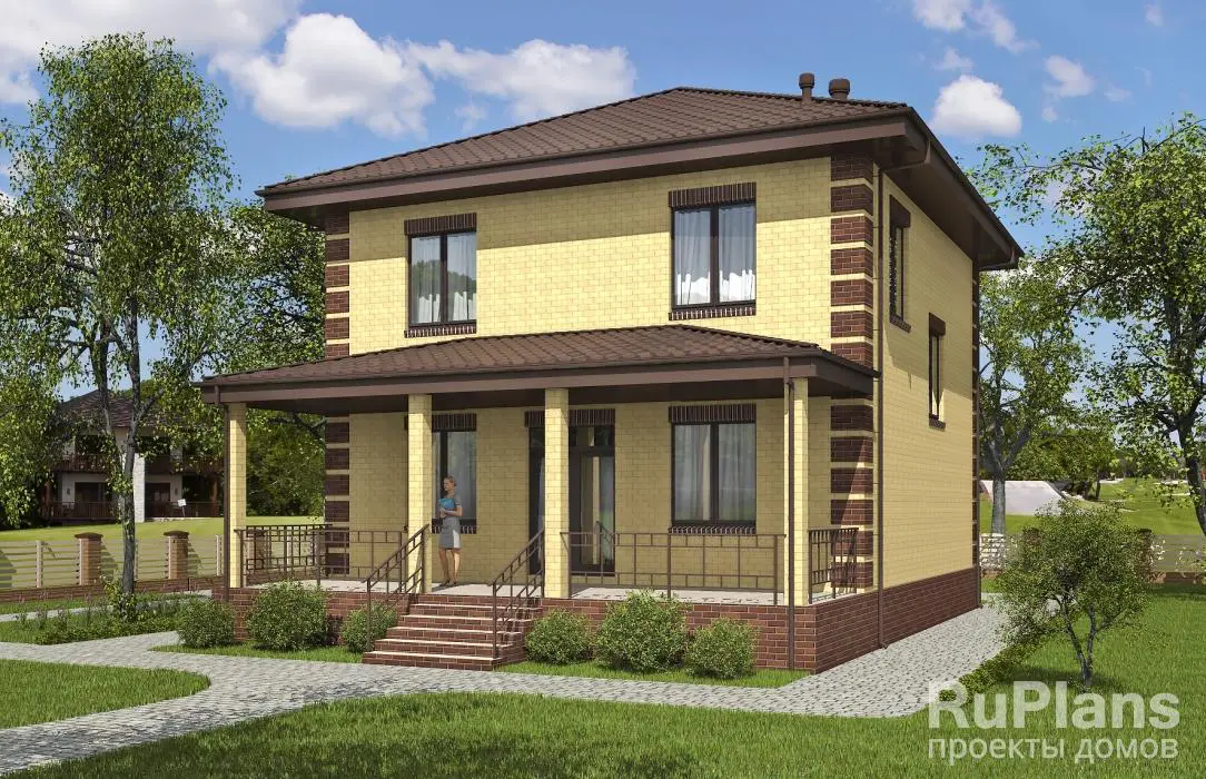 Проект двухэтажного дома 145 м², 10 × 14,7 м — фото 3