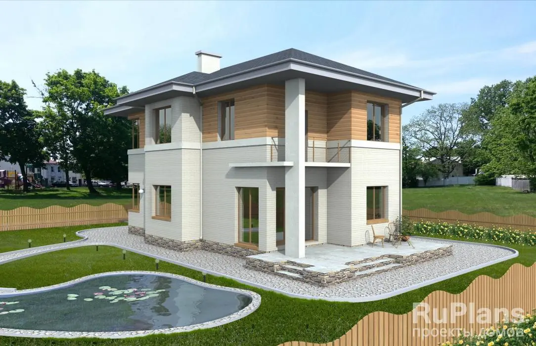 Проект двухэтажного дома 147 м², 13,3 × 9,3 м — фото 1