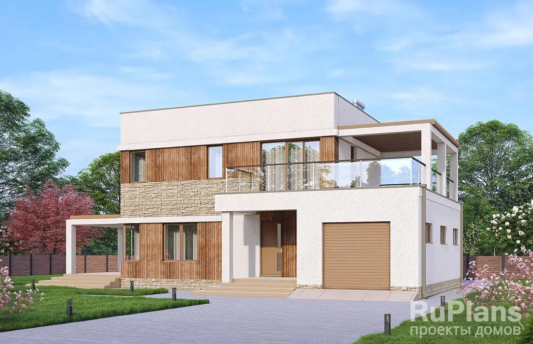Проект двухэтажного дома 147 м², 10 × 17,4 м