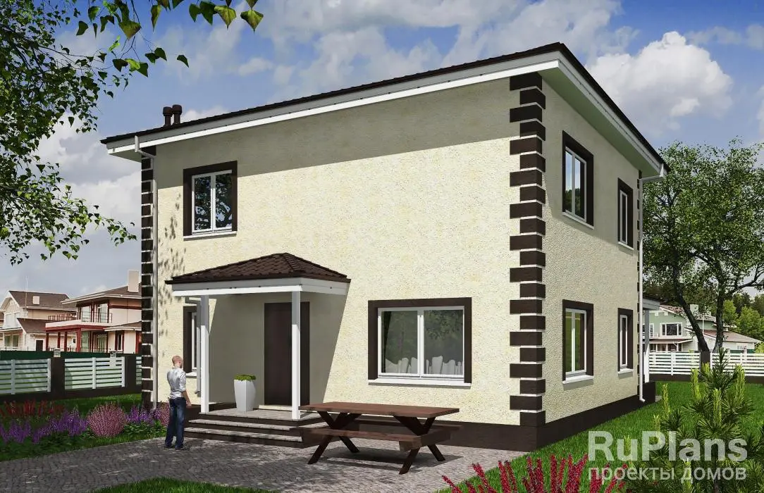 Проект двухэтажного дома 148 м², 12,9 × 10,5 м
