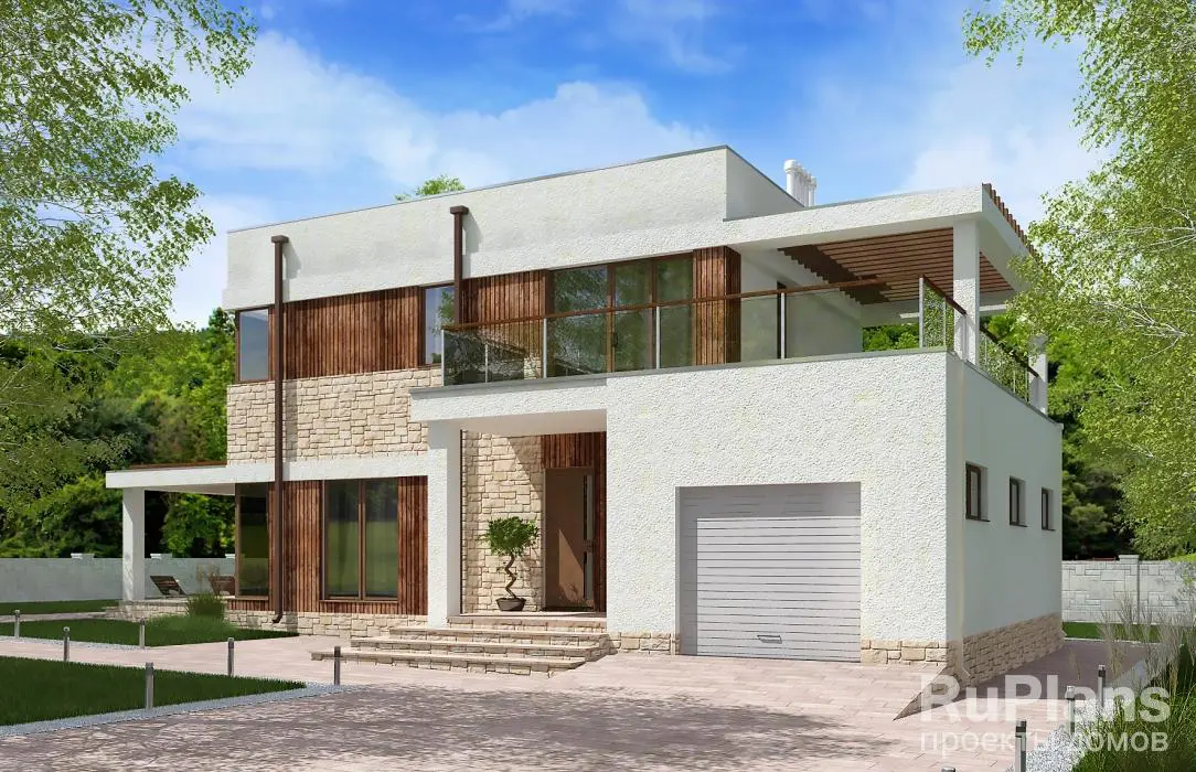 Проект двухэтажного дома 151 м², 10,2 × 17,4 м