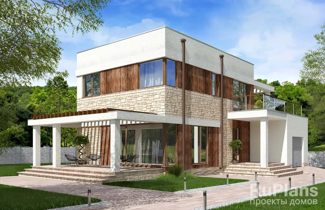 Проект двухэтажного дома 151 м², 10,2 × 17,4 м — фото 1