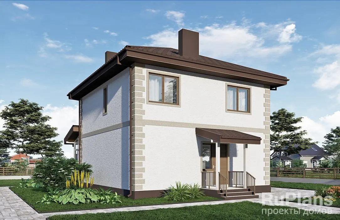 Проект двухэтажного дома 152 м², 14,1 × 10,7 м — фото 2