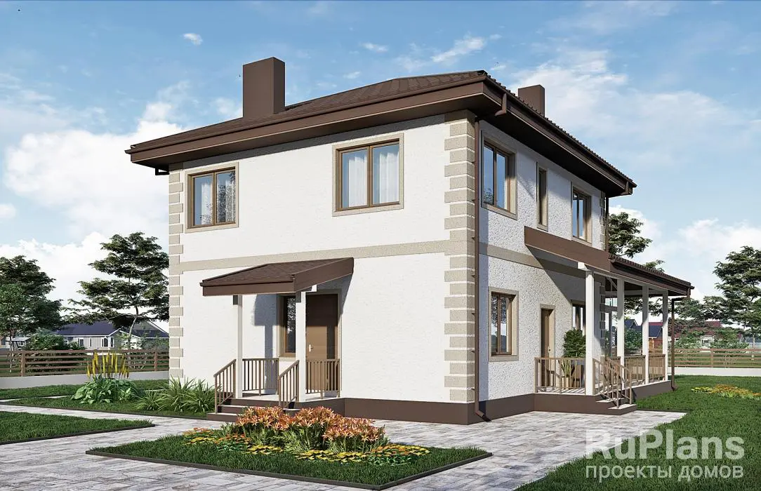 Проект двухэтажного дома 152 м², 14,1 × 10,7 м — фото 3
