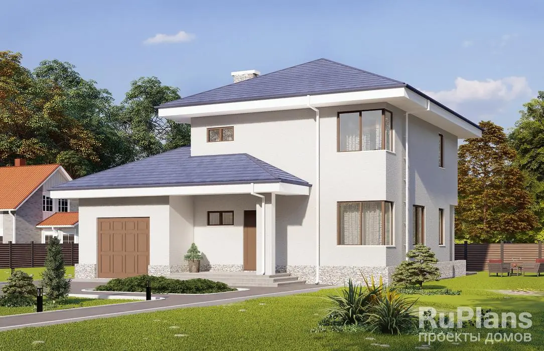 Проект двухэтажного дома 153 м², 12 × 12,5 м — фото 1