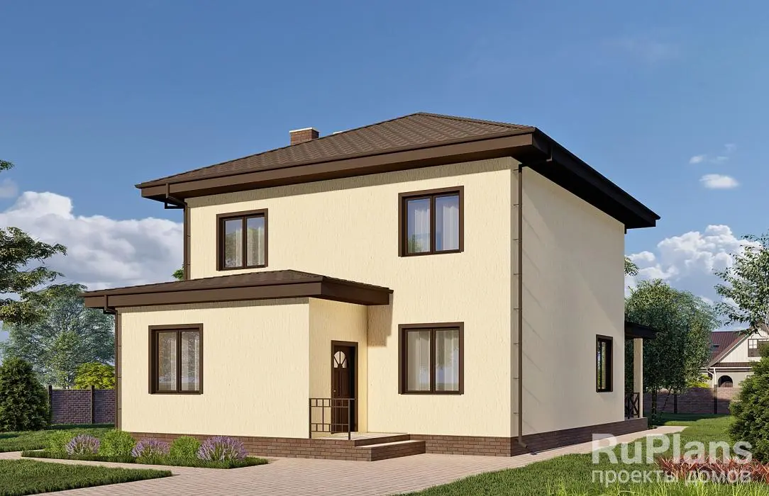 Проект двухэтажного дома 154 м², 15,7 × 9,8 м