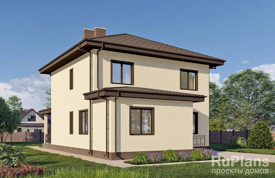 Проект двухэтажного дома 154 м², 15,7 × 9,8 м — фото 1