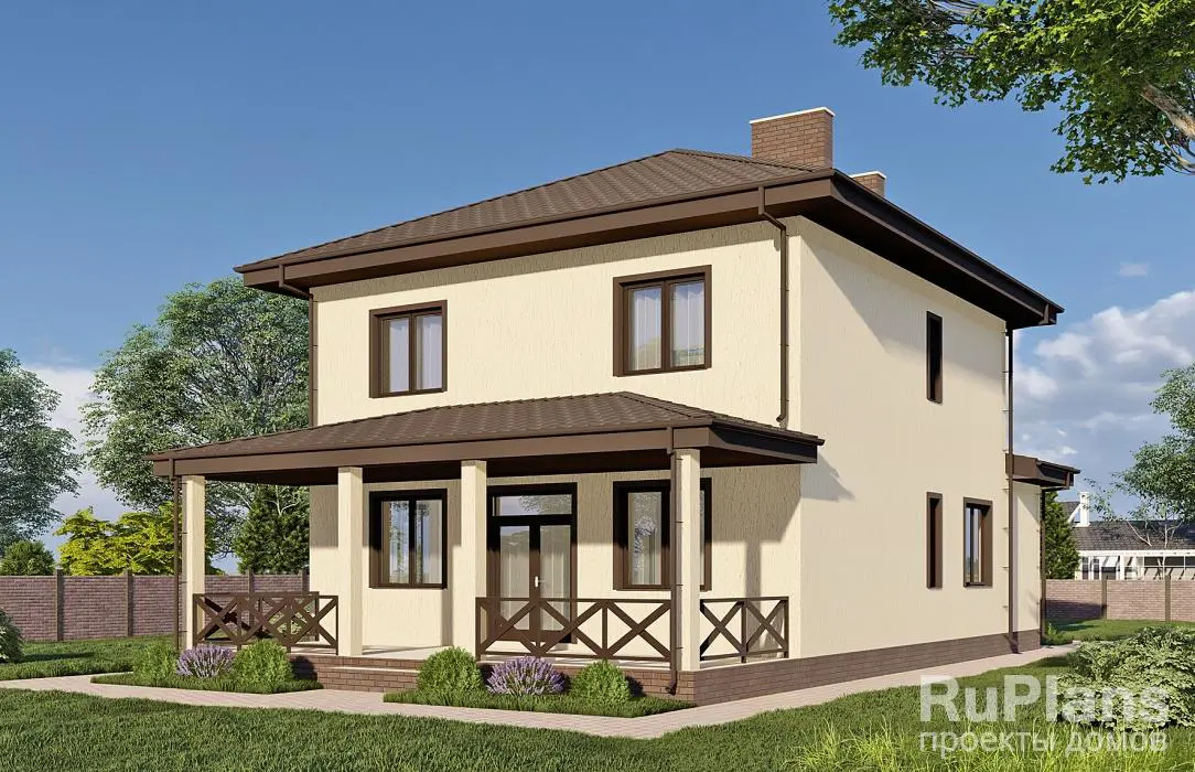 Проект двухэтажного дома 154 м², 15,7 × 9,8 м — фото 2