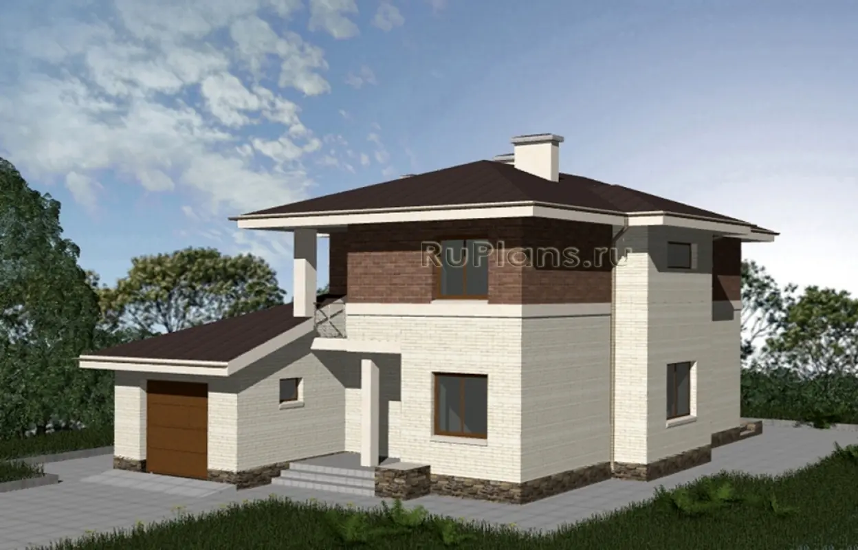 Проект двухэтажного дома 156 м², 17 × 12,2 м