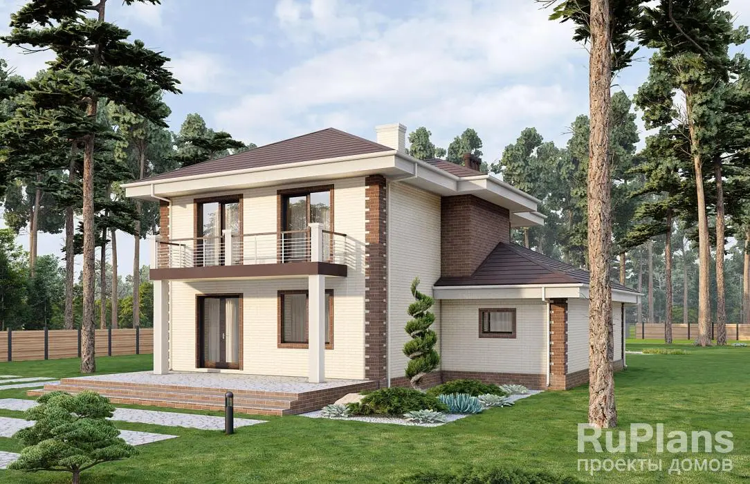 Проект двухэтажного дома 156 м², 12,5 × 18,3 м